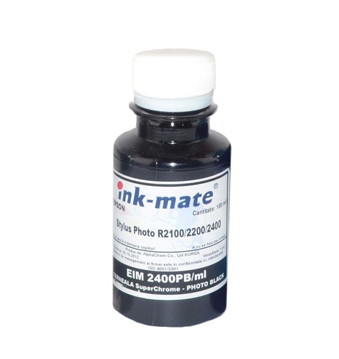 Cerneala SuperChrome Photo Black pigment pentru Epson R2100 R2200 R2400 100 ml