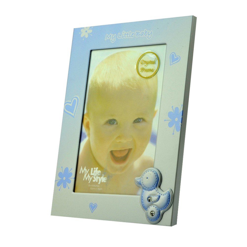 Rama foto Baby Flowers 10x15, metalica, design flori si inimioare Roz - 2 | YEO