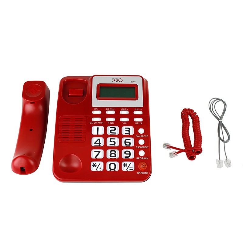 Telefon FIX, ID apelant, FSK/DTMF, calculator, calendar, memorie, OHO Alb - 3 | YEO