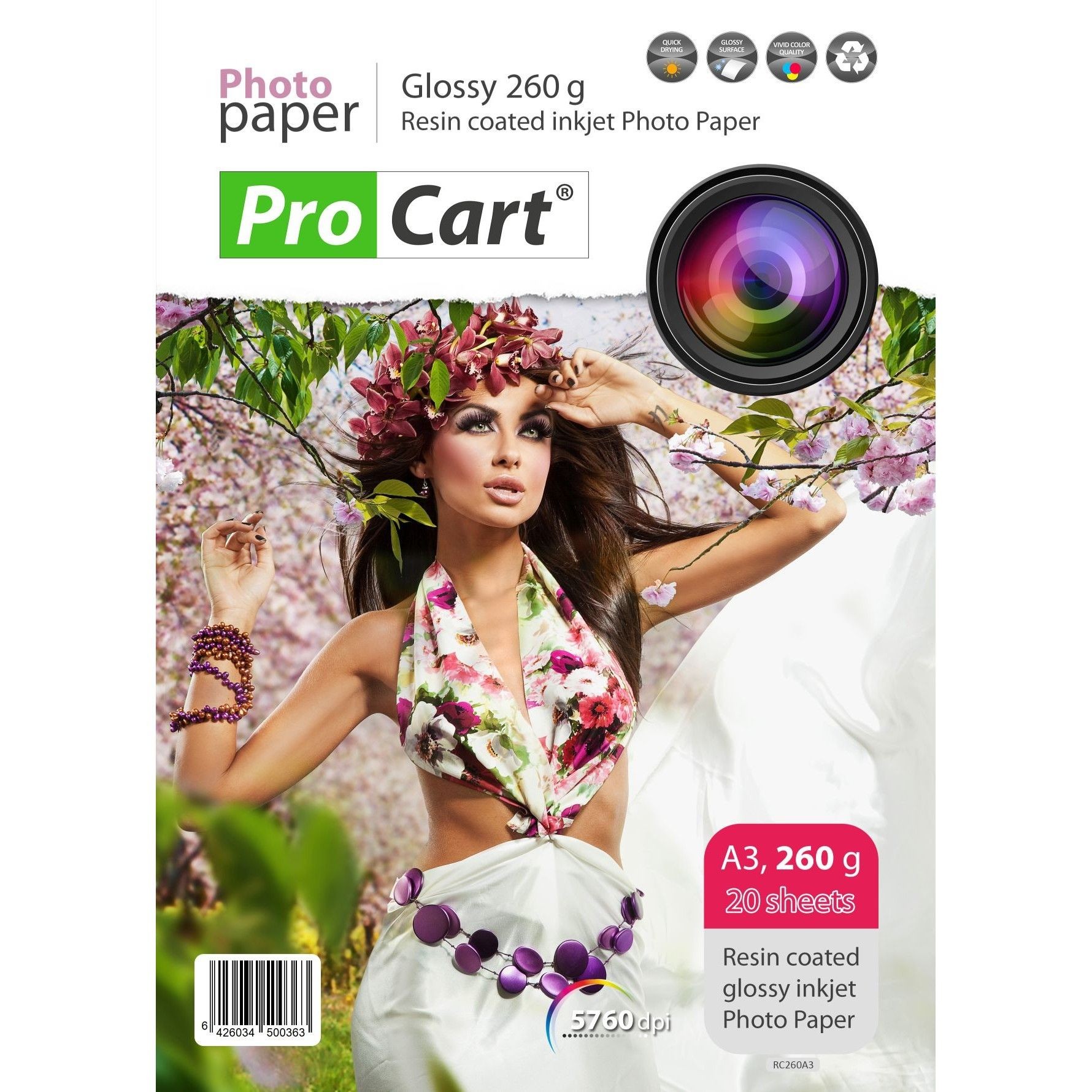 Hartie FOTO RC Glossy 260g A4 - 2 | YEO