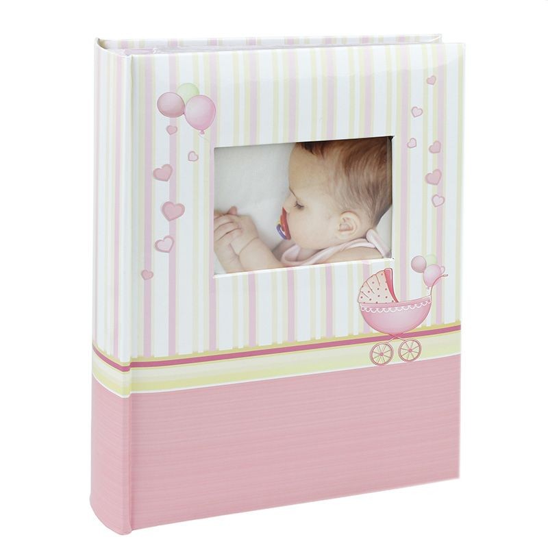 Album foto Baby Chart, 10x15 cm, 300 poze, coperta personalizabila, memo Roz - 1 | YEO