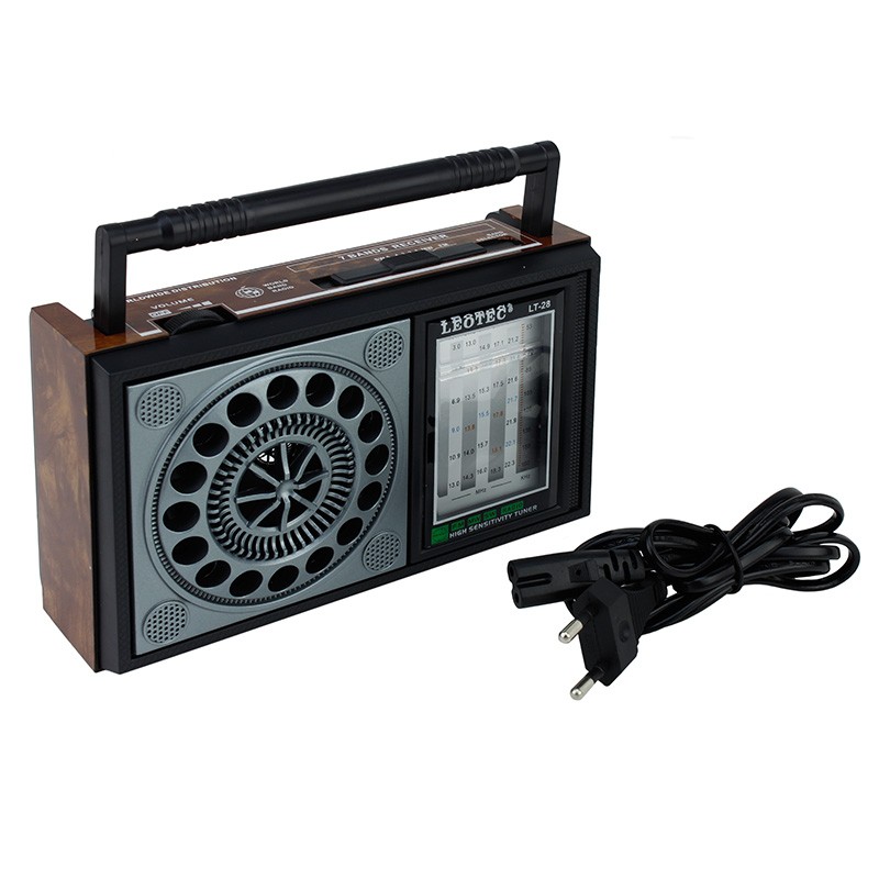 Radio portabil vintage, 3W 8 ohm, 7 benzi FM/MW/SW1-5, Leotec - 1 | YEO