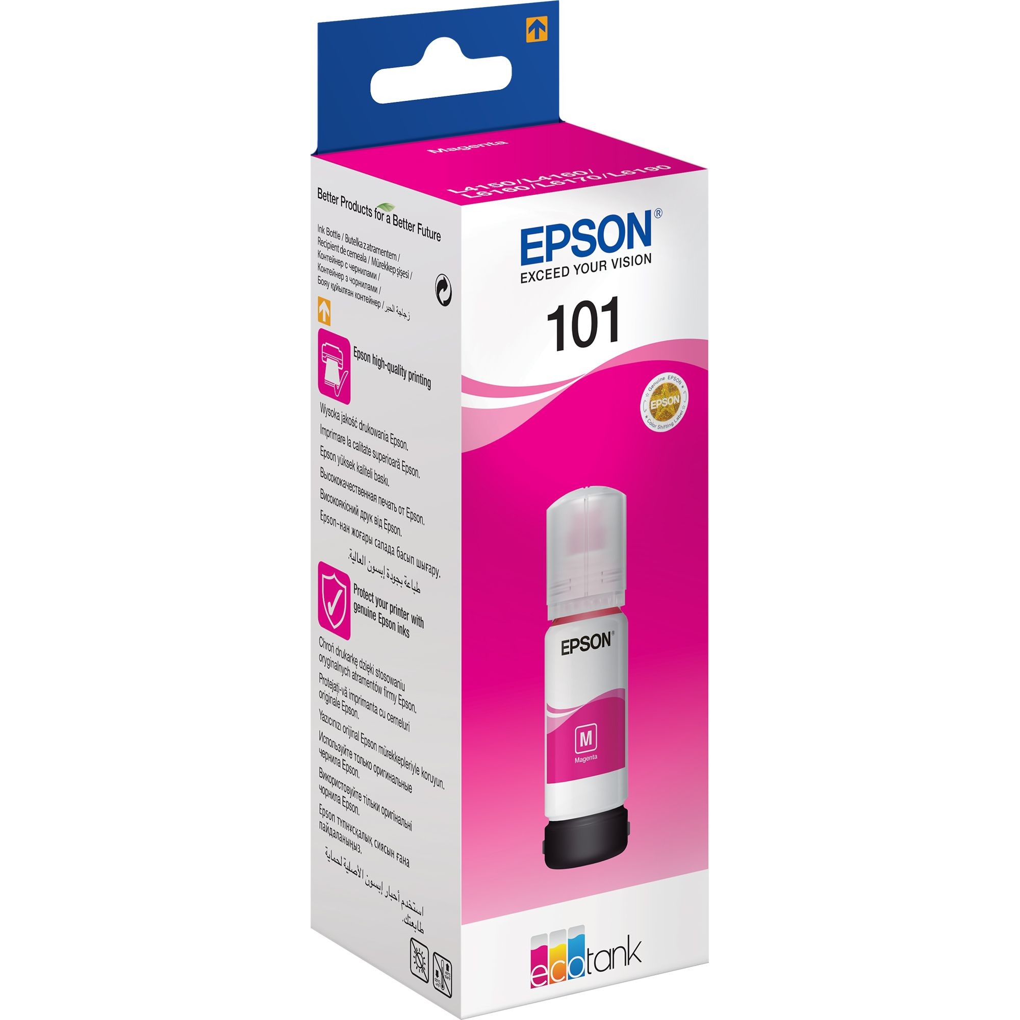 Cerneala originala Epson 101 pentru imprimante Epson L4150 L4160 L6060 L6170 L6190 Cyan - 2 | YEO