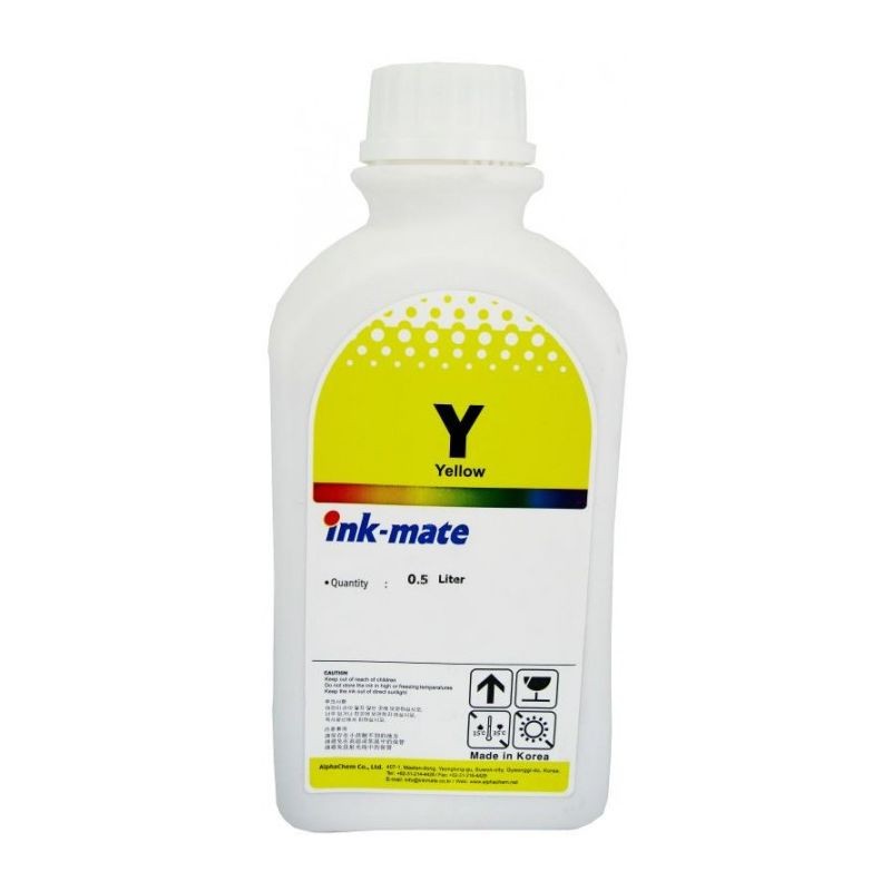 Cerneala compatibila refill DYE GI-490Y pentru imprimante Canon, Yellow 500 ml - 1 | YEO