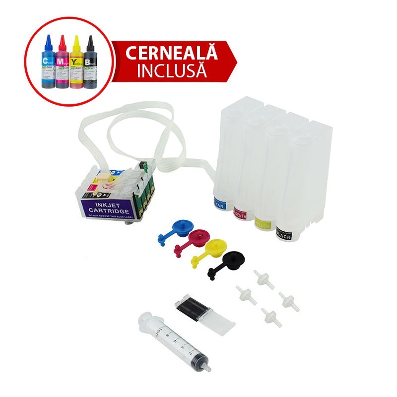 Sistem de alimentare continua CISS pentru Epson T2991 T2992 T2993 T2994 fara cerneala