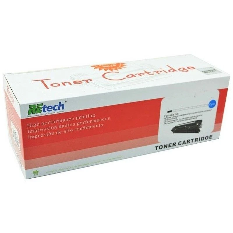 Cartus toner compatibil HP 117A BK/C/M/Y, fara chip, Retech Cyan