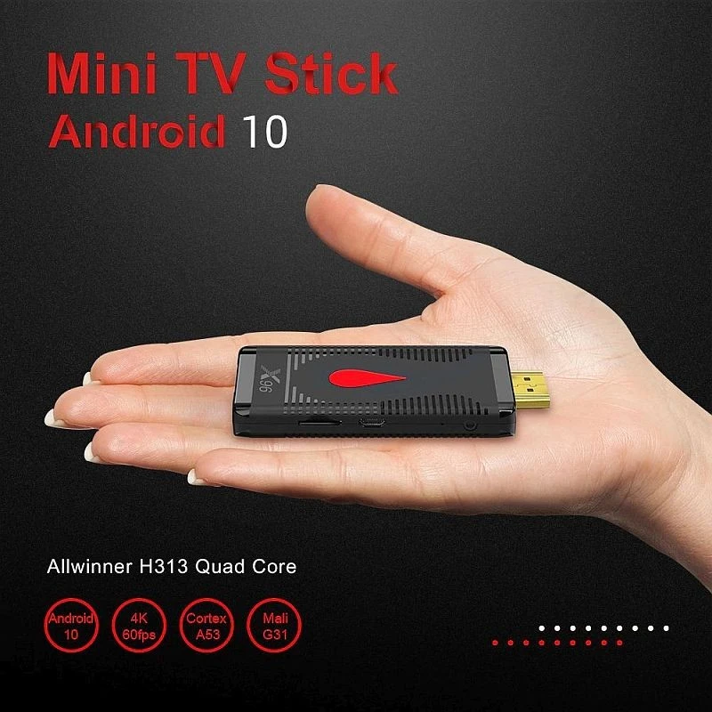 Dongle TV Android 10, Quad Core 1.35 Ghz, 4K 60FPS, HDMI, slot TF, cu telecomanda - 1 | YEO