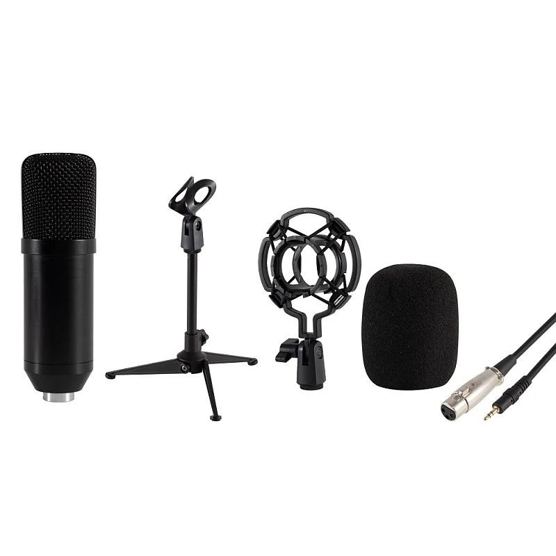 Microfon profesional de studio, cu stativ de masa, XLR- 3,5mm - 1 | YEO