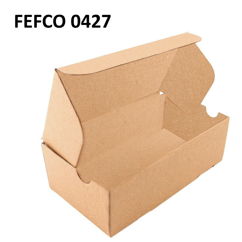 Cutie cu autoformare 190x110x90 mm, carton natur microondul E 360 g, FEFCO 0427