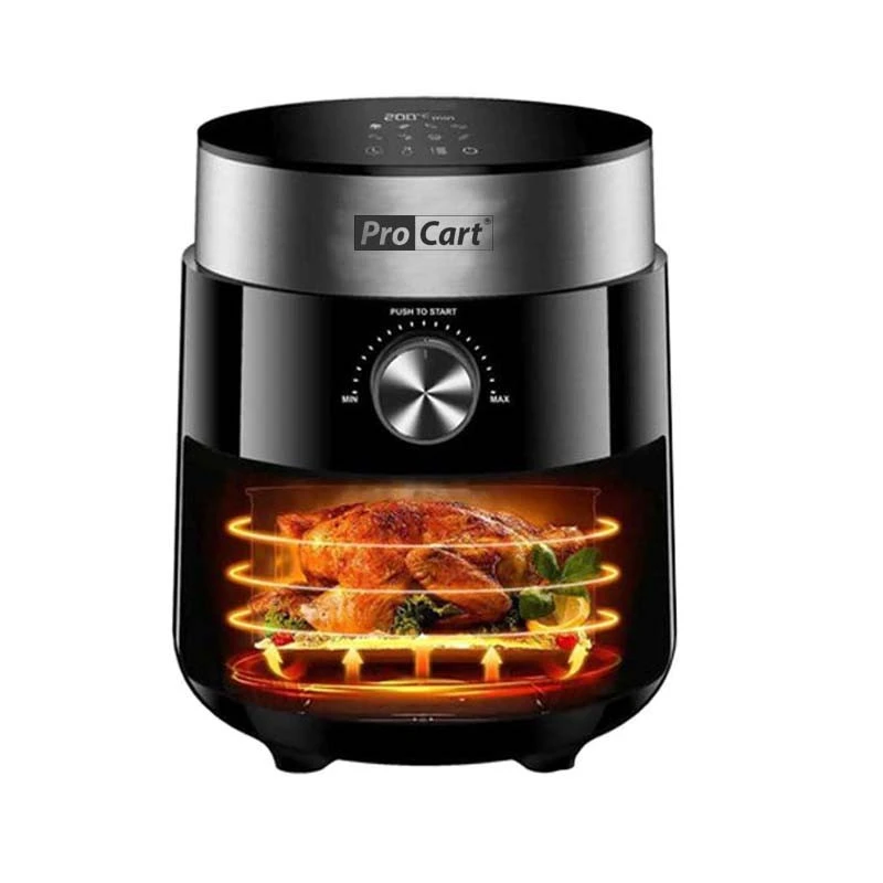 Friteuza cu aer cald AirFryer 1200 W, capacitate 2.5 L, display digital LED, ProCart - 2 | YEO