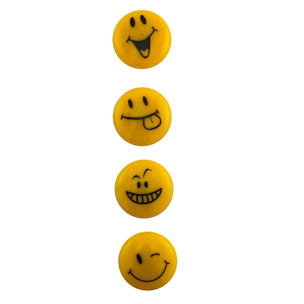 Magneti Smile Face, diametru 4 cm, set 4 Emoji diferiti - 1 | YEO