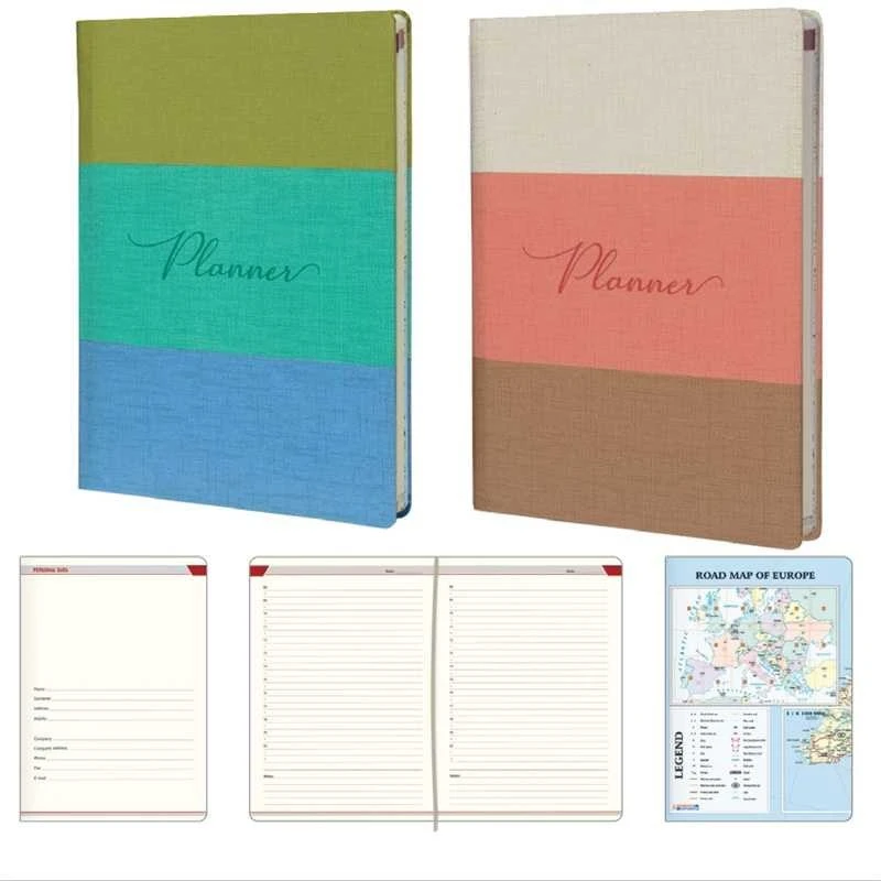 Agenda nedatata, format B5, 224 file, tricolor - 2 | YEO