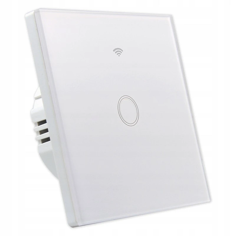 Intrerupator simplu Smart touch, WiFi, Android si iOS, indicator LED, alb