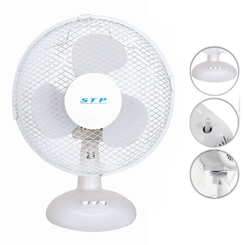 Ventilator de birou 25W, 2 trepte de viteza, functie oscilare, diametru 23 cm, RESIGILAT - 1 | YEO