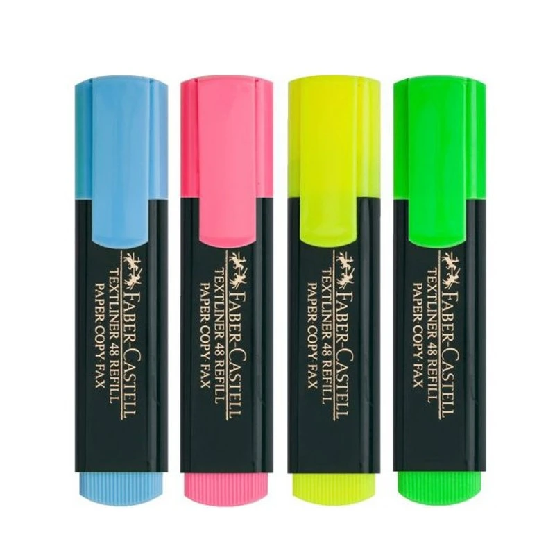 Set 4 markere evidentiator text, fluorescente, pe baza de apa - 2 | YEO