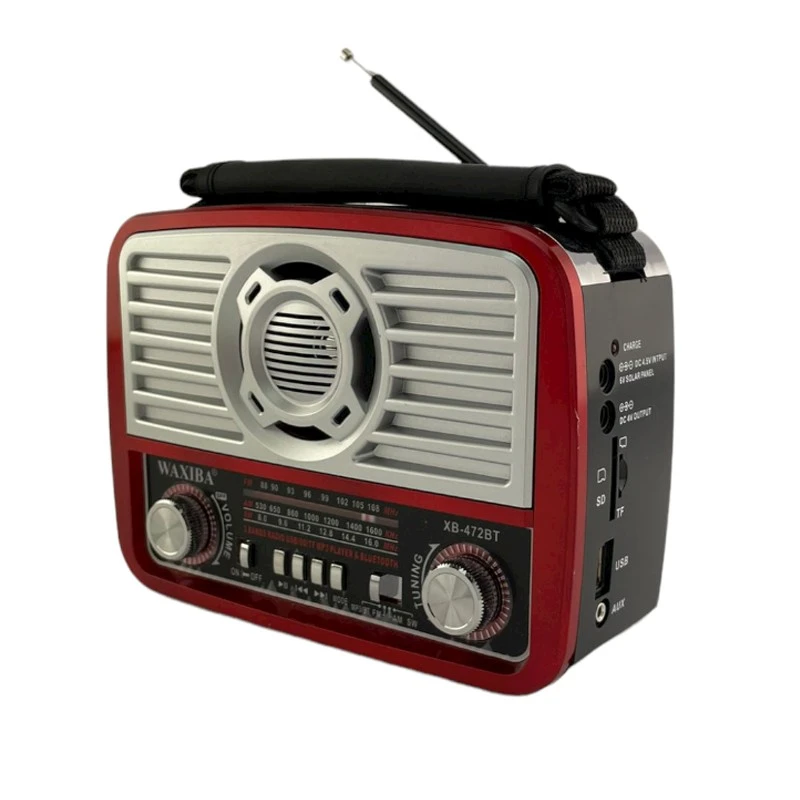 Radio portabil bluetooth, retro, reincarcabil USB, slot TF, AUX, MP3, lanterna incorporata, AM/FM/SW - 1 | YEO