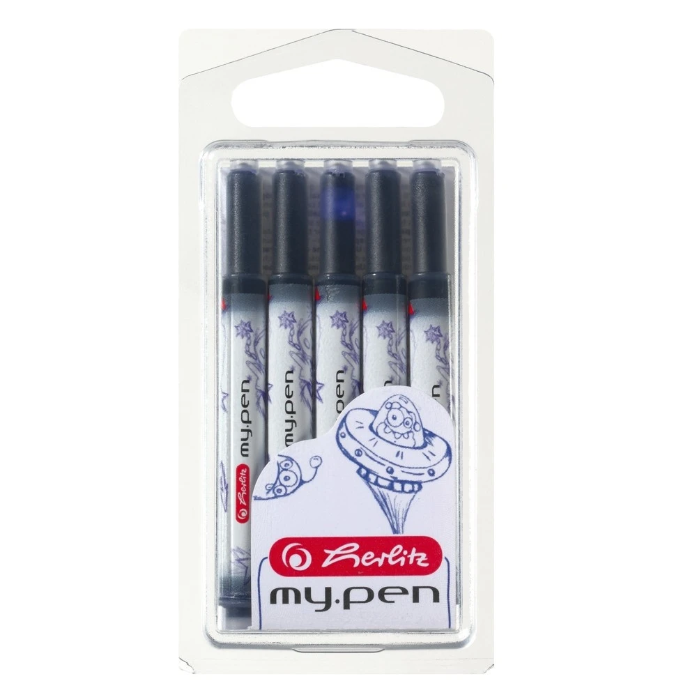 Patroane universale My Pen Herlitz, albastre, set 5 bucati - 1 | YEO