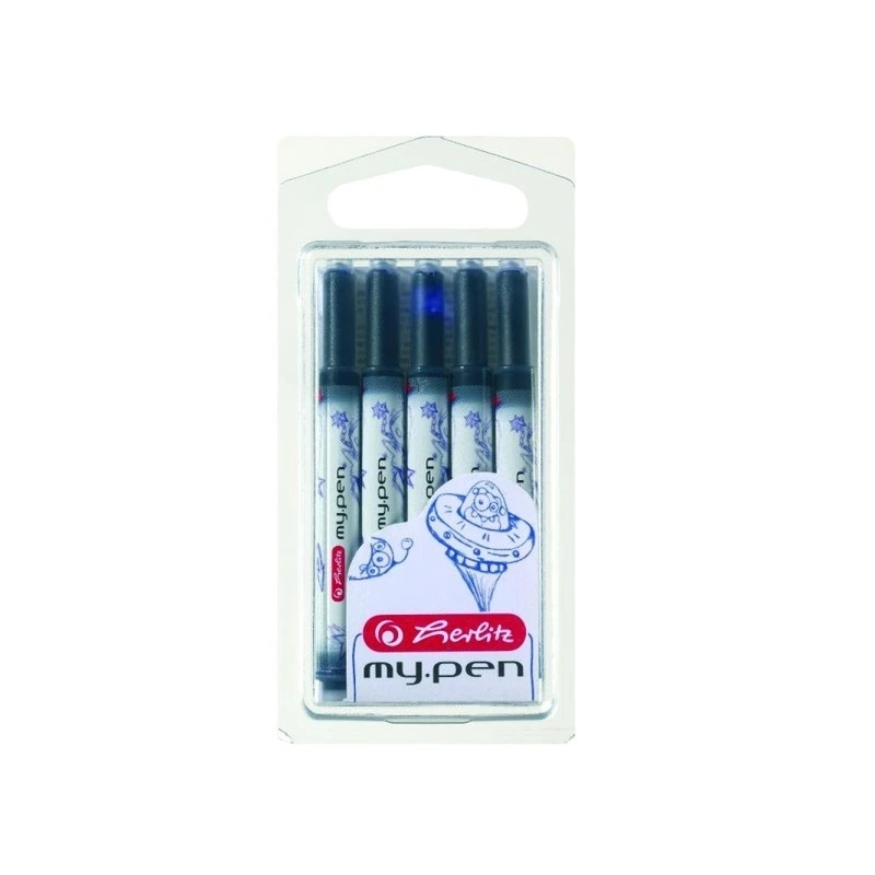 Patroane universale My Pen Herlitz, albastre, set 5 bucati