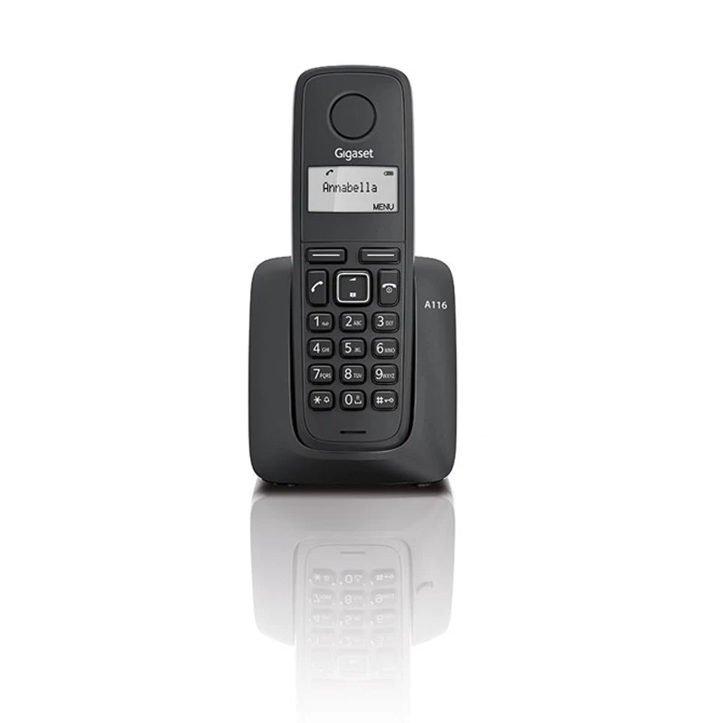 Telefon dect fara fir, ecran LCD, memorie 50 numere, alarma, negru - 1 | YEO