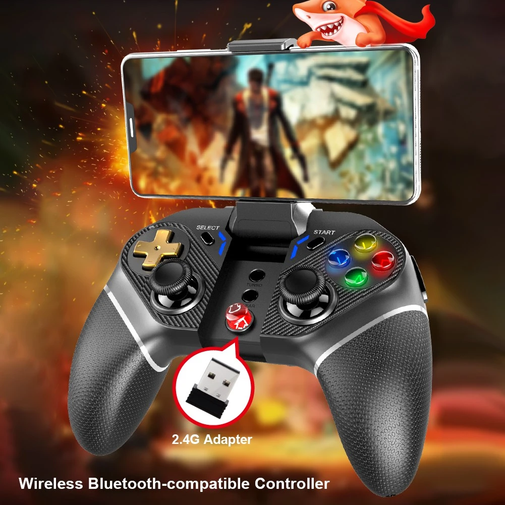 Gamepad controller Wireless Gold Warrior 2.4G, Android si IOS, suport Smartphone 6 inch - 3 | YEO