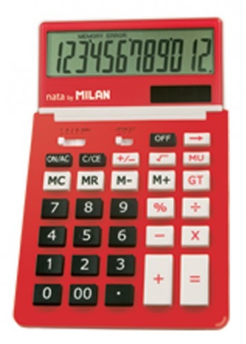 Calculator 12dig Milan 150212 cu ecran rabatabil Gri - 1 | YEO