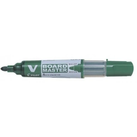 Marker tabla magnetica, reincarcabil, cerneala intensa pe baza de alcool, varf rotund 6 mm Verde - 3 | YEO