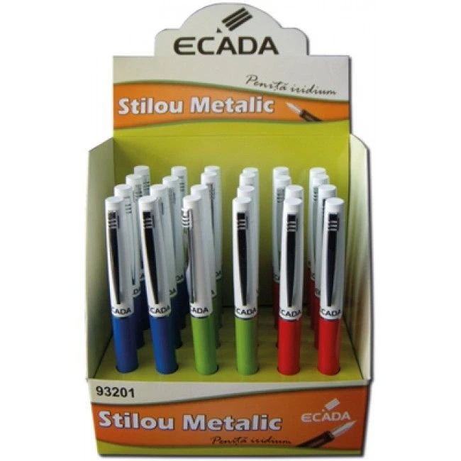 Stilou metalic, penita iridium, capac cu clips de prindere