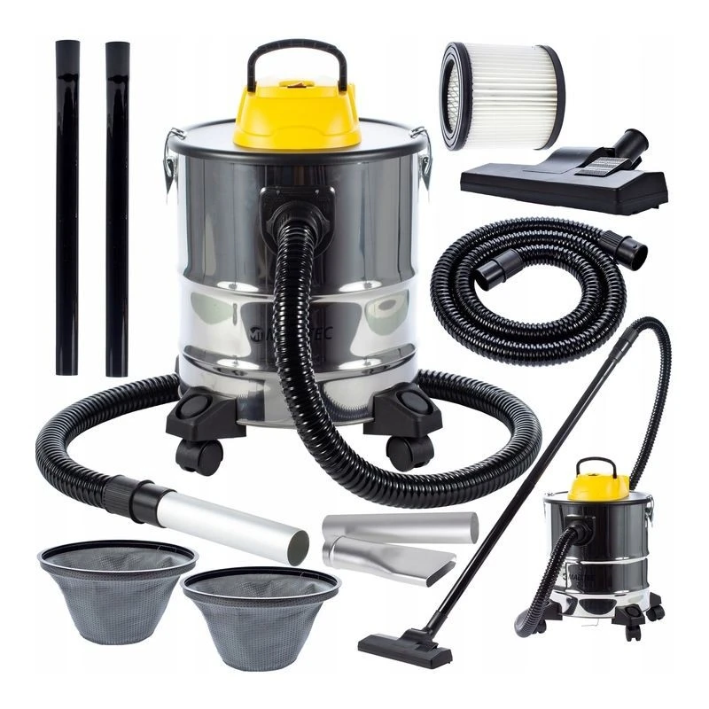 Aspirator cenusa Maltec 2000W, incuietoare rezervor, 20L, 50 Hz, 220V, 44 x 29,5 cm, negru