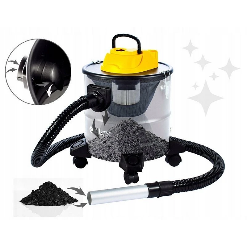 Aspirator cenusa Maltec 2000W, incuietoare rezervor, 20L, 50 Hz, 220V, 44 x 29,5 cm, negru - 1 | YEO