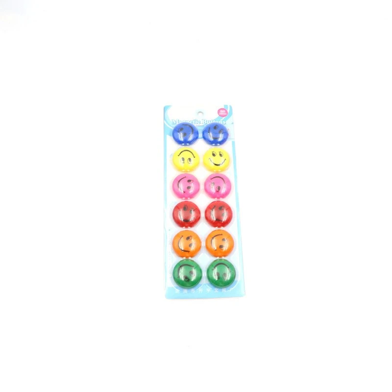 Set 12 magneti whiteboard, smiley face, 30 mm, diverse culori - 2 | YEO