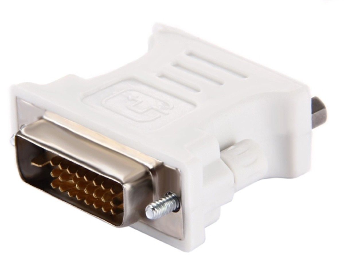 Adaptor VGA tata, mufa DVI:24+1 pini, plastic, alb - 2 | YEO