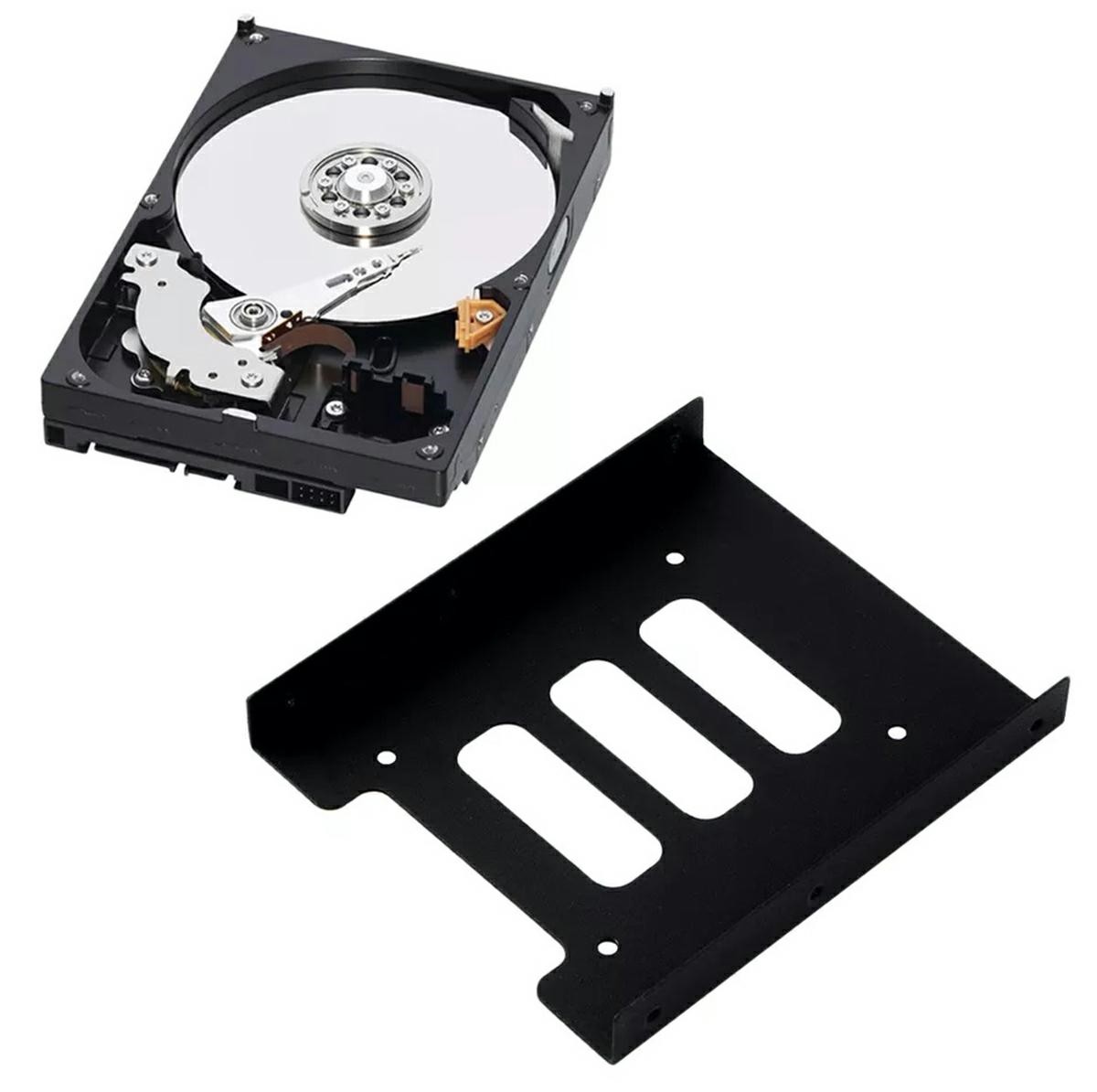 Adaptor HDD/SSD de la 2,5inch la 3,5inch, otel, negru - 3 | YEO