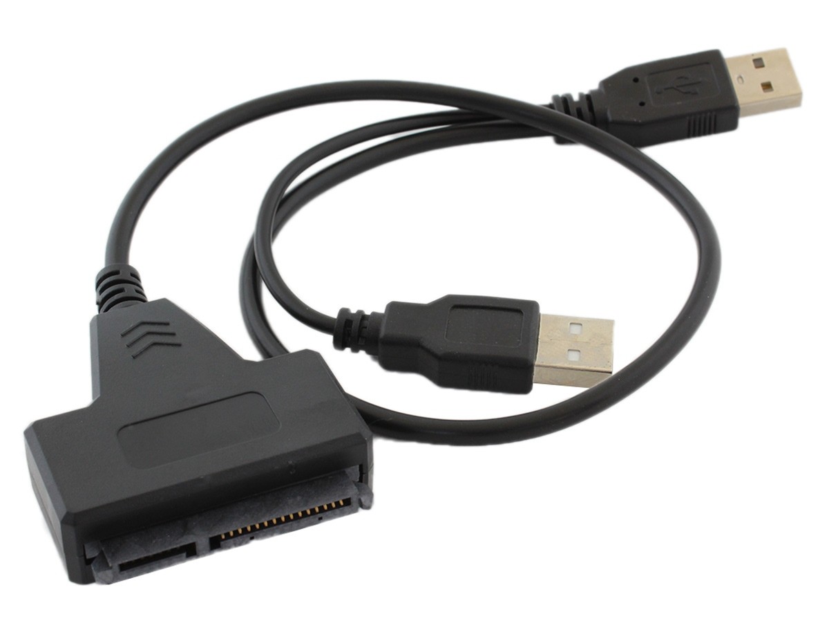 Adaptor USB 2.0 - Sata 2.5, 22 pini, plastic, negru - 1 | YEO