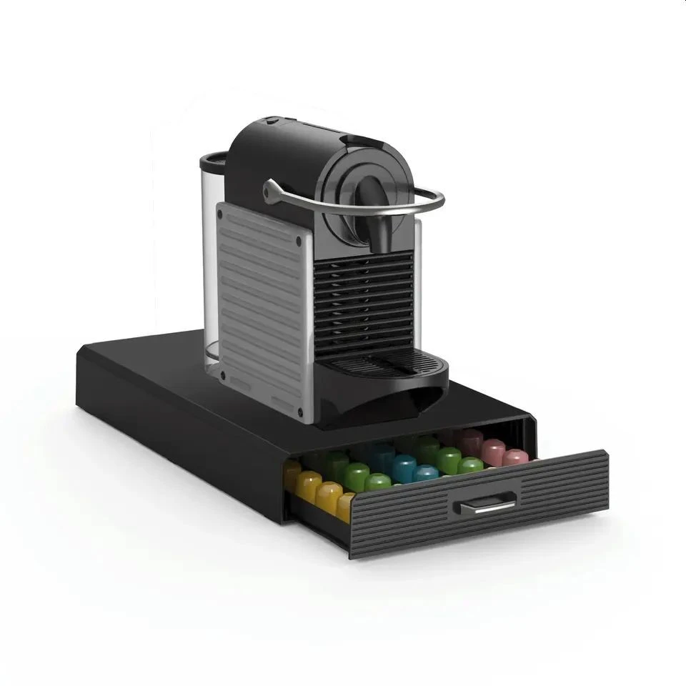 Sertar organizator pentru 50 capsule cafea Nespresso, negru, 33x23x5.5 cm - 3 | YEO