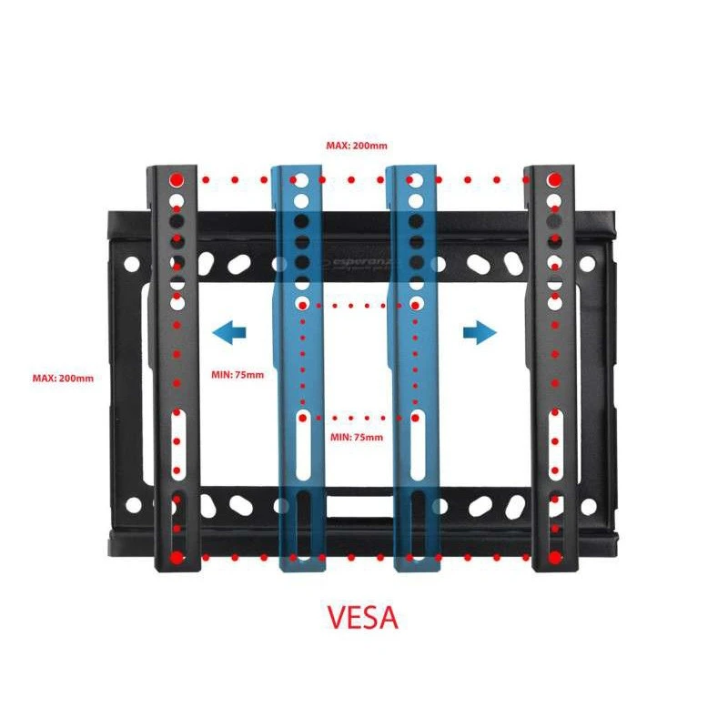 Suport TV de perete, metalic, reglabil 14-50 inch, maxim 25 kg - 4 | YEO