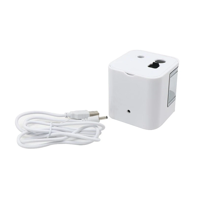 Ascutitoare electrica dubla, incarcare USB/baterii, 7x7x7 cm, alba - 4 | YEO