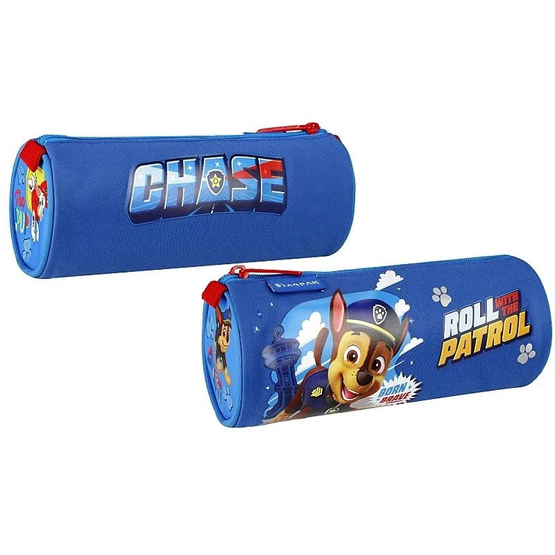 Penar tubular, model Paw Patrol, 1 compartiment spatios cu fermoar