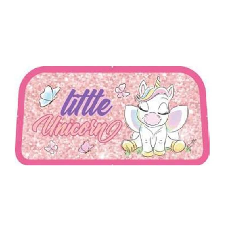 Penar cu paiete, tip borseta, imprimeu Unicorn, textil, 22x5.5x11 cm - 2 | YEO