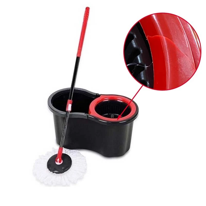 Mop rotativ 360 grade cu galeata inclusa, maner telescopic, 40x25x20 cm, RESIGILAT