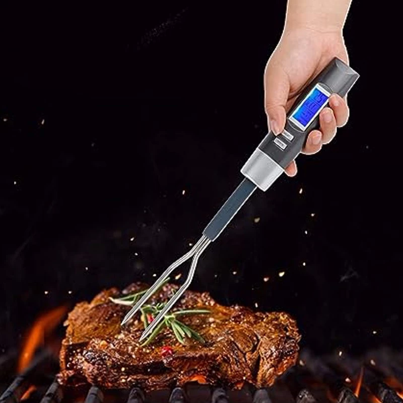 Termometru digital pentru carne, afisaj LED, functie dubla, sonda, otel inoxidabil - 1 | YEO