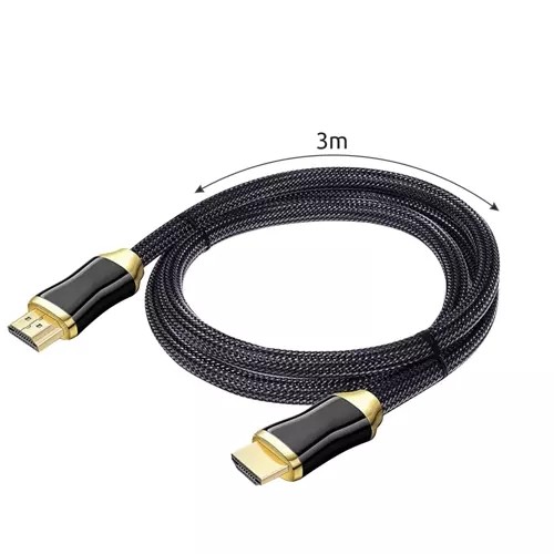 Cablu HDMI 2.1, rezistenta coroziune, 8K/60Hz, 4K/120Hz, 254g, negru/auriu - 2 | YEO