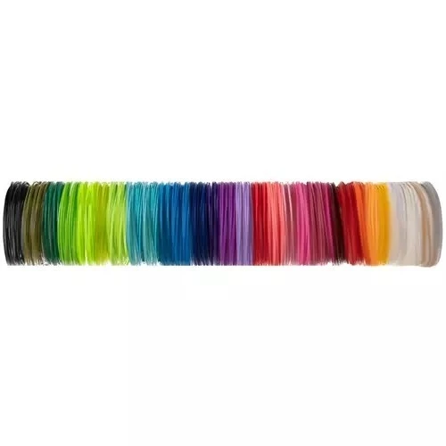 Set filamente multicolor, pentru creion imprimare 3D, 20 filamente PLA, lungime 3 m