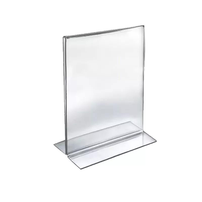 Rama transparenta tip suport, forma T, format 15 x 21 cm, plexiglas - 1 | YEO