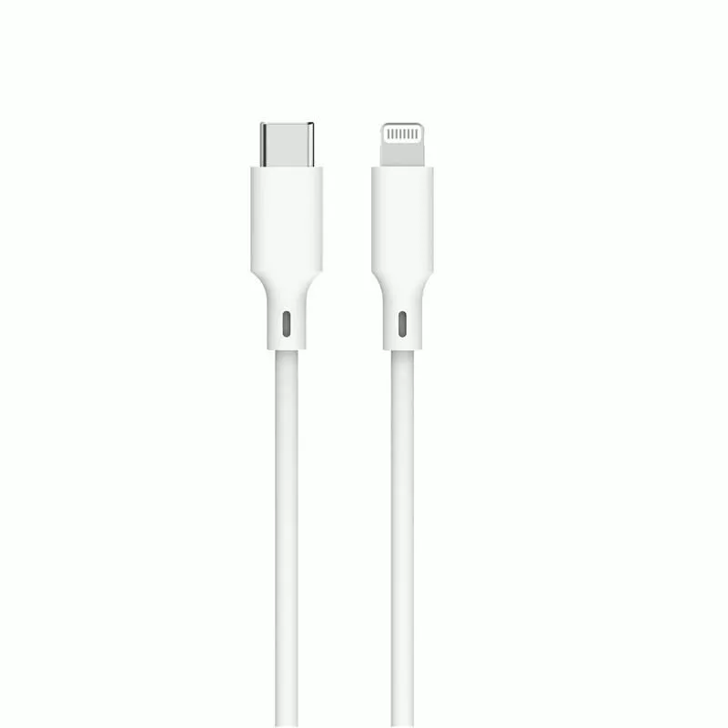 Cablu USB tip C, Lightning, PD 27W, 480 Mbps, 2 metri, alb