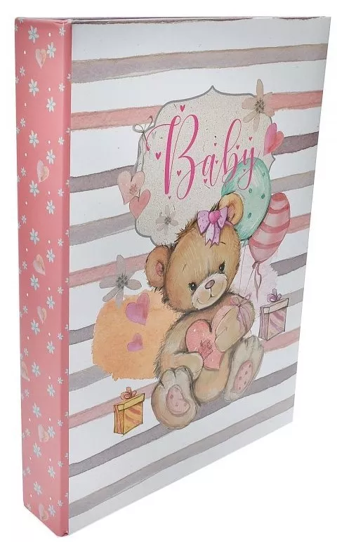 Album foto tip carte, 300 poze 10x15, buzunare slip-in, Baby Swing, roz - 1 | YEO