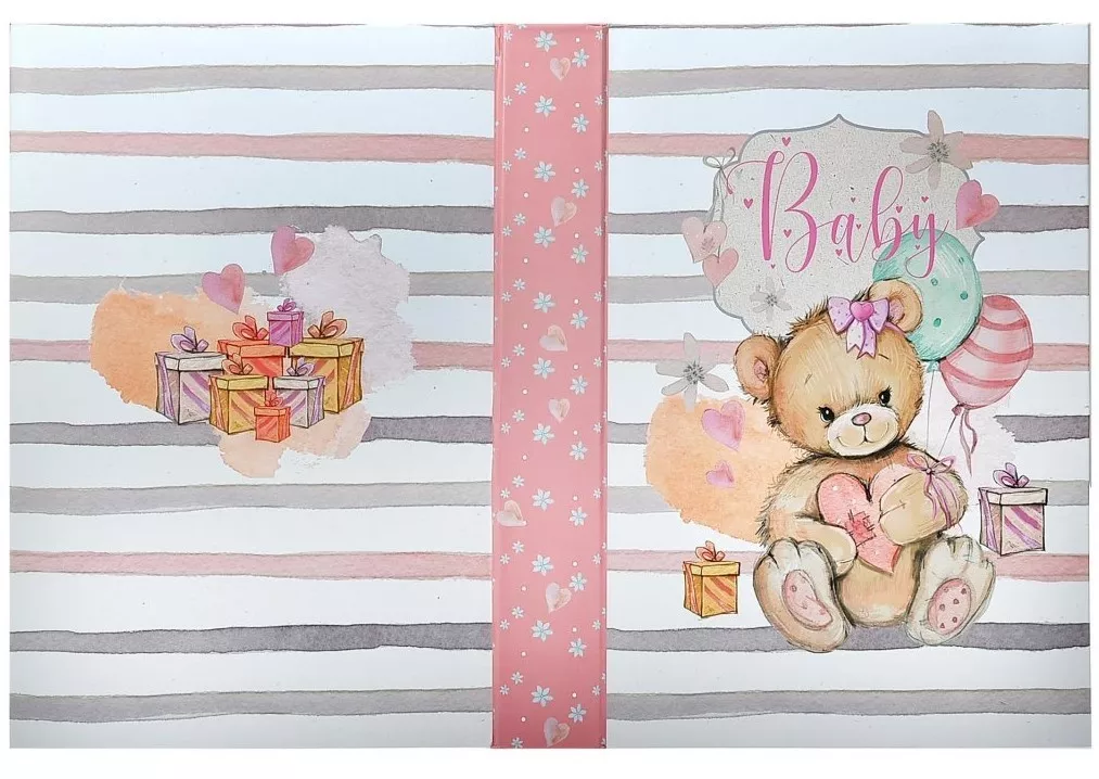 Album foto tip carte, 300 poze 10x15, buzunare slip-in, Baby Swing, roz - 2 | YEO