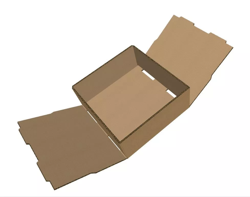 Tavita autoformare 150x150x60 mm carton natur microondul E 360 g, FEFCO 0422 - 1 | YEO