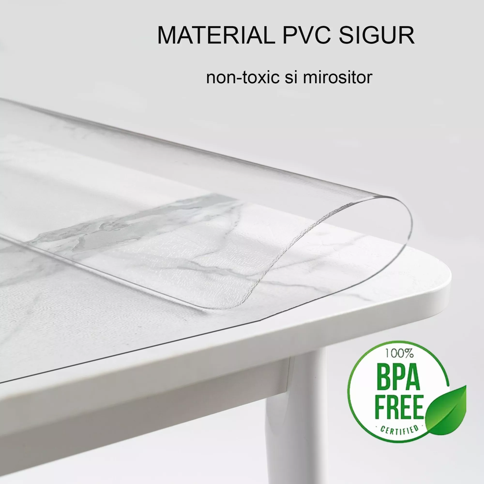 Rola folie de protectie PVC pentru mobilier, 1.2x30 metri, grosime 0.5 mm, transparent - 2 | YEO