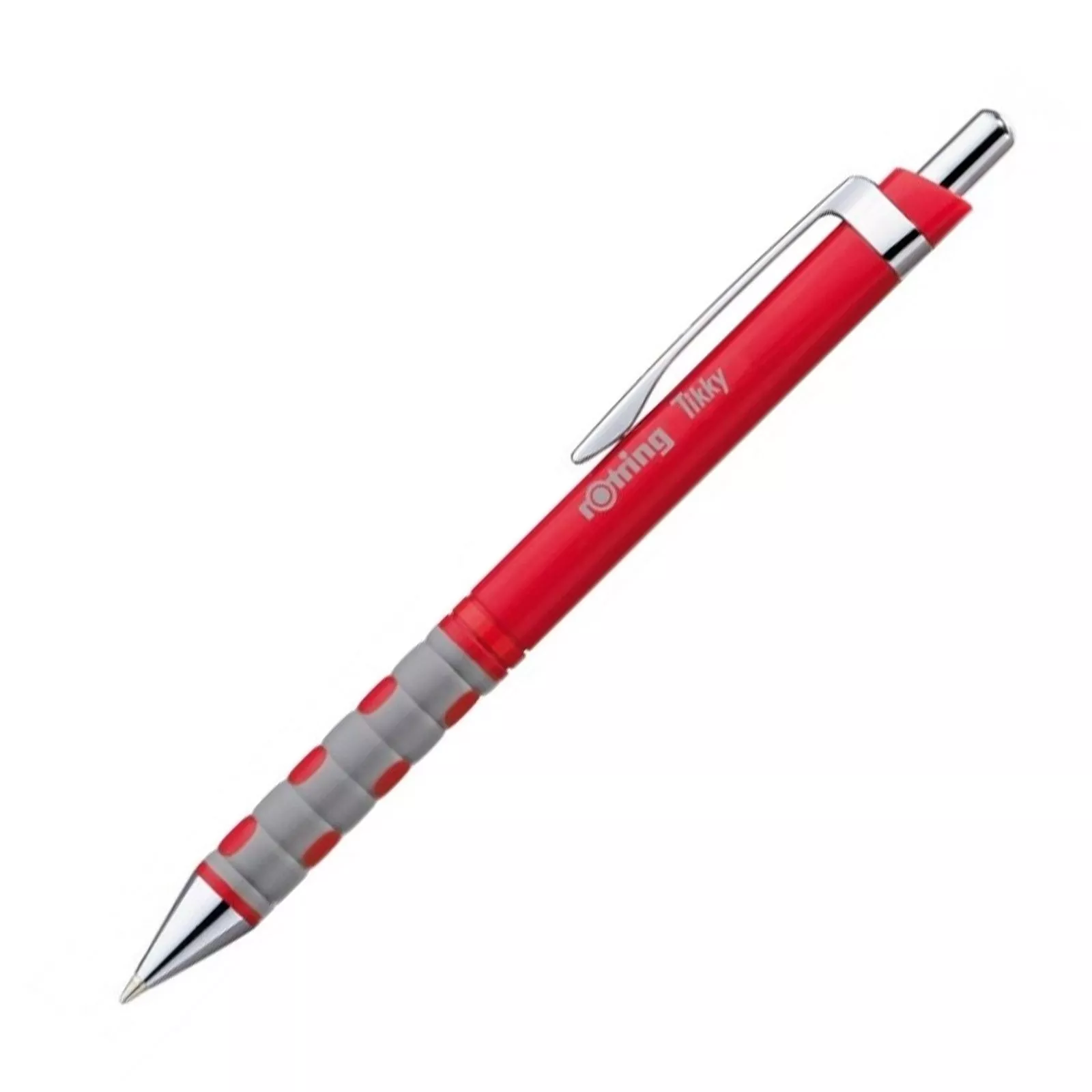 Pix retractabil, varf 0.7 mm, mina tip Parker albastra, grip ergonomic, corp rosu