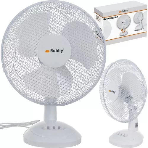 Ventilator de masa, putere 38W, 3 viteze, functie oscilatie 60 grade, inaltime 43 cm, carcasa metalica